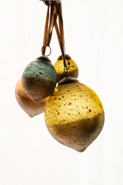 Dew Drop Bauble Large Ornament, Chartreuse