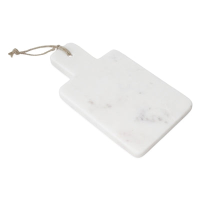 Small White Marble Cheese Board w/ Jute Handle