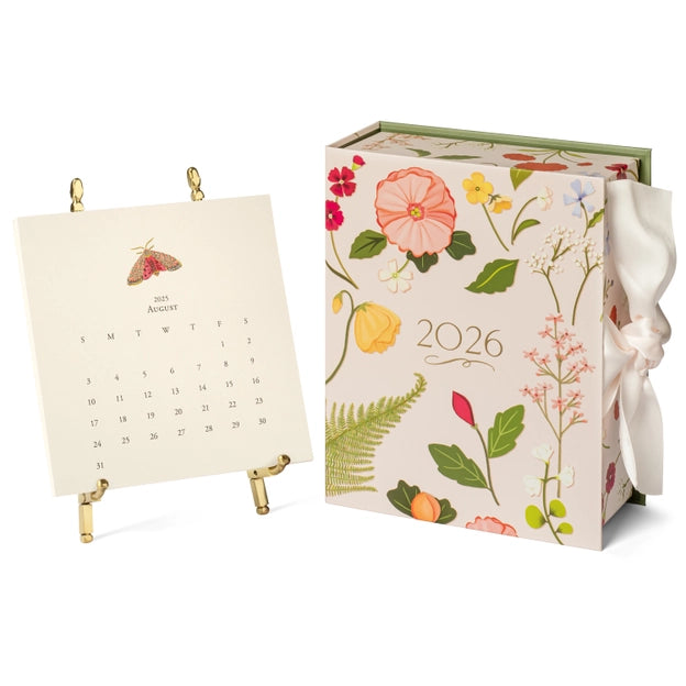 Classic Desk Calendar with Gold Easel