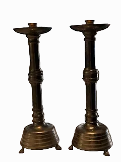 Brass Candle Sticks - Pair
