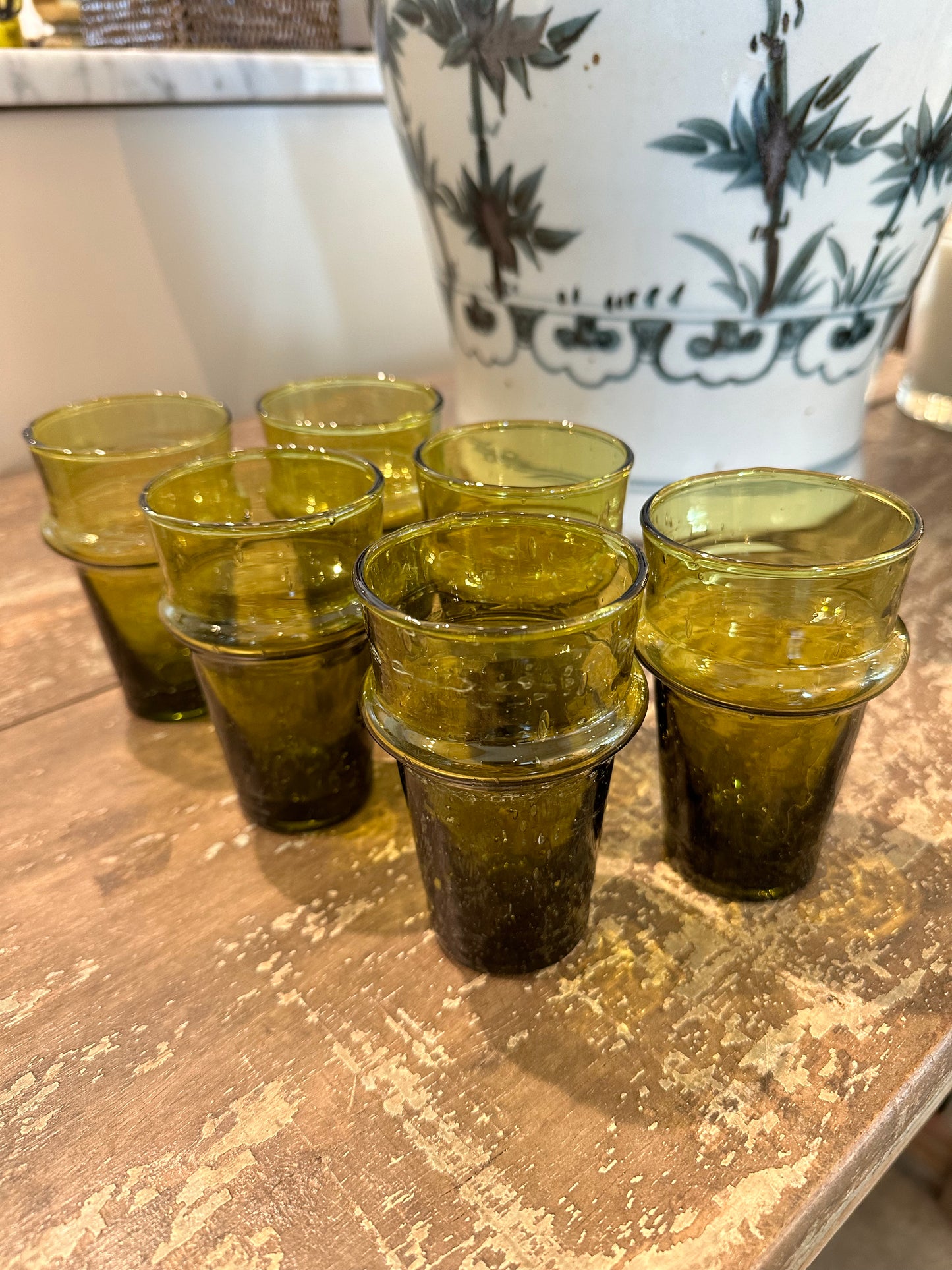 Set of Medium Moroccan Amber Glasses