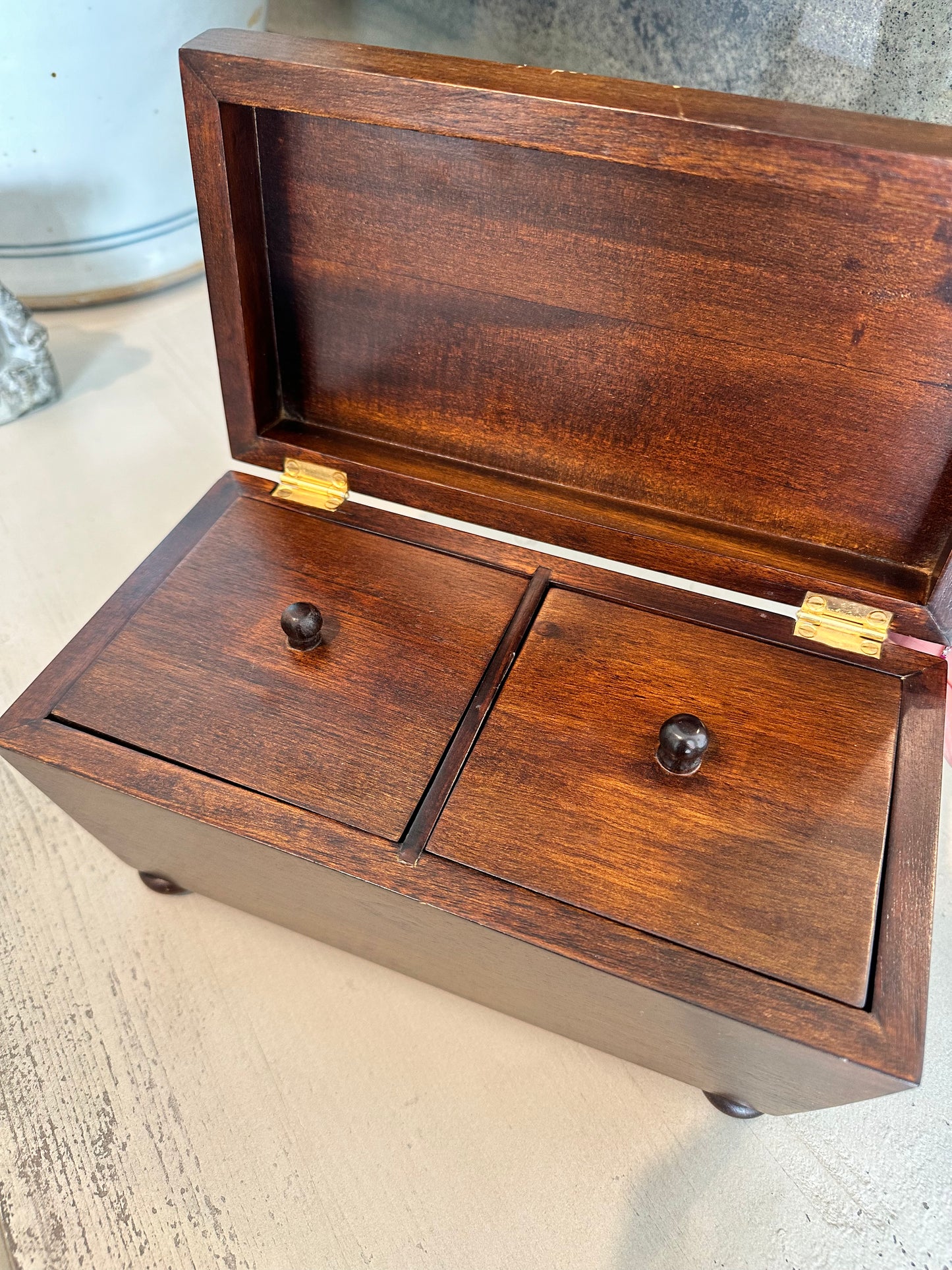 English Wood Tea Caddy