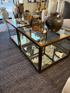 Brass and Glass Vintage Coffee tables