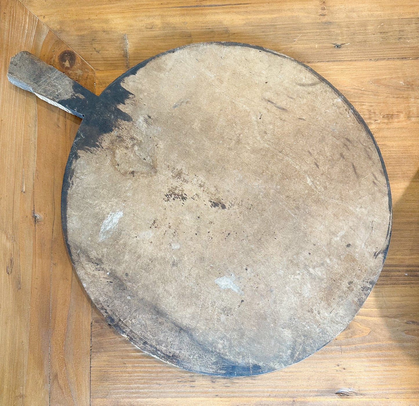 Small Round Antique Bread Board