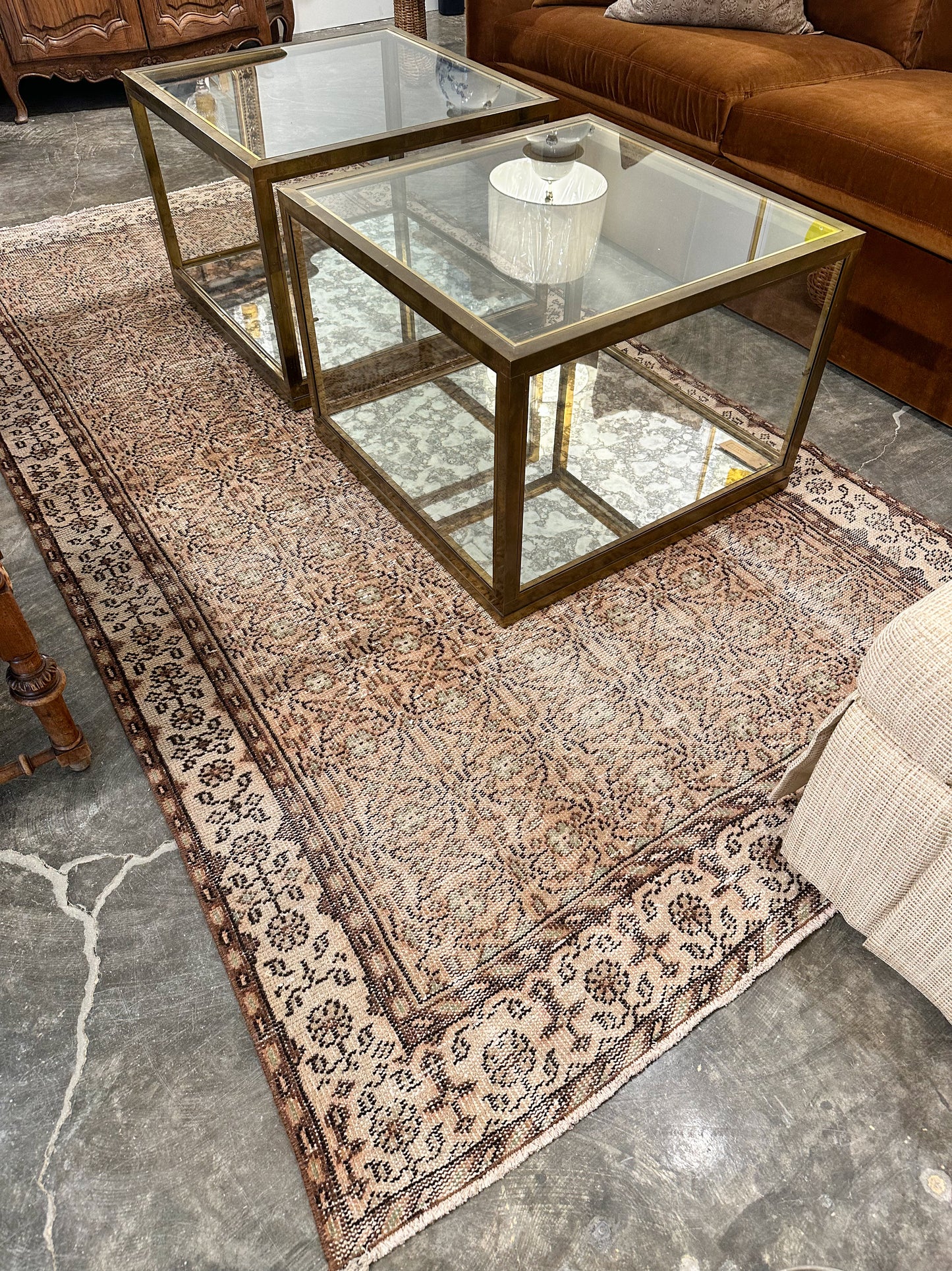 Vintage Turkish Rug - Pink/Brown