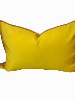 Yellow Lumbar Pillow w/ Contrast piping