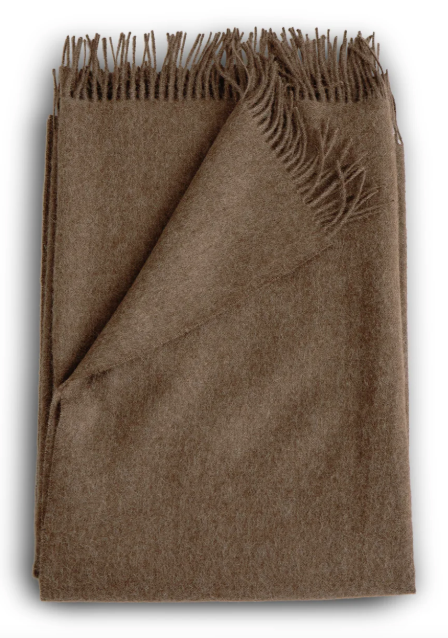 Baby Alpaca Throw - Mocha