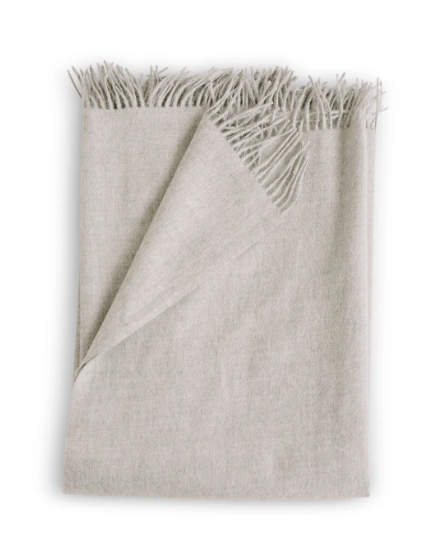 Baby Alpaca Throw - Fog