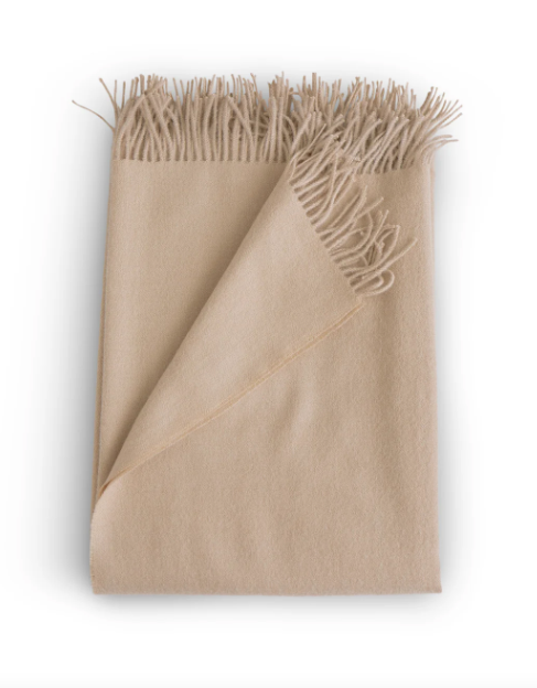 Baby Alpaca Throw - Sand