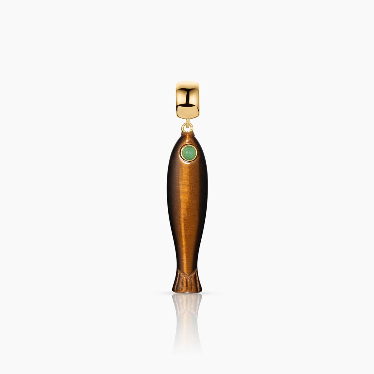 Fortuna Tiger’s Eye Fish Bail Charm