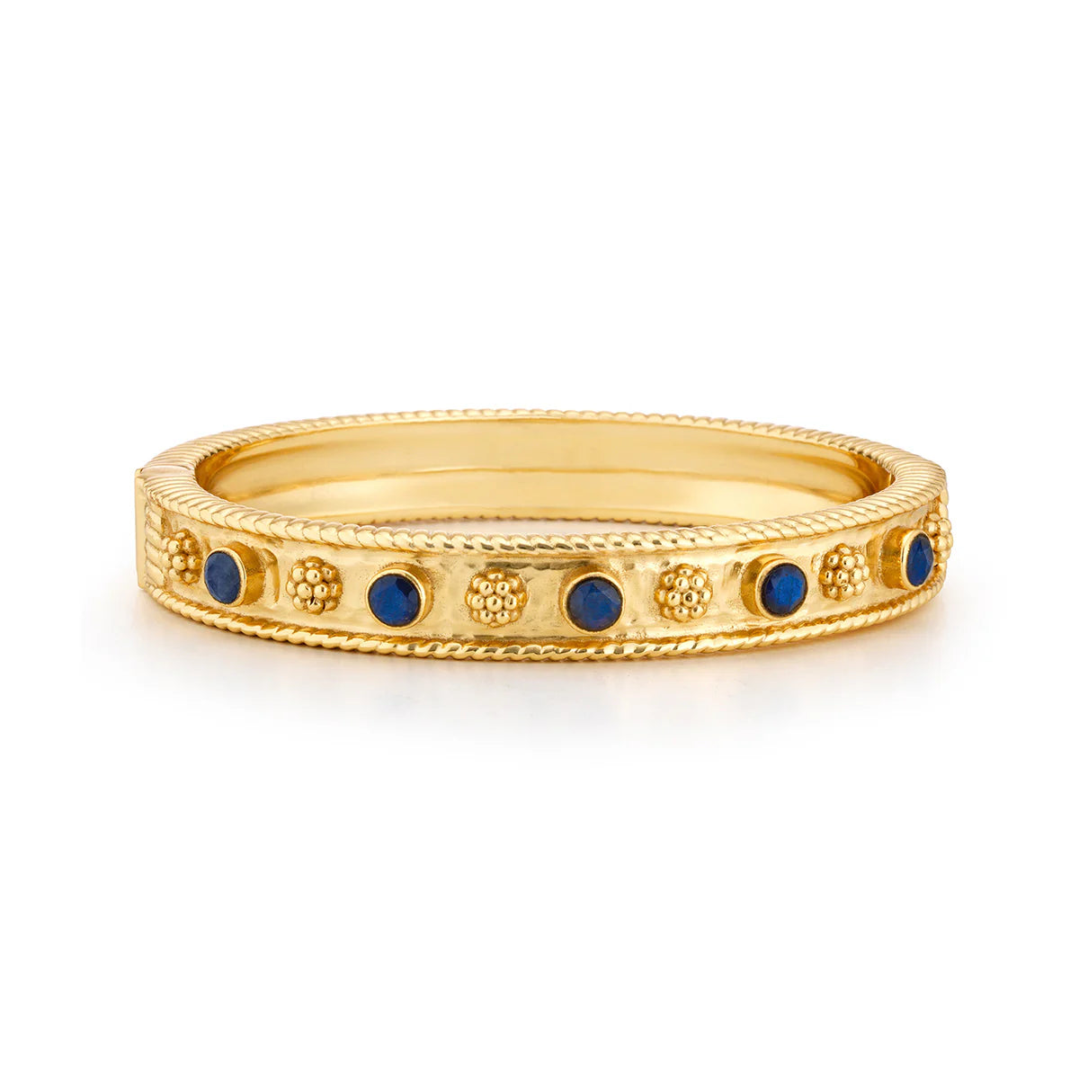 Berry Gem Class Hinged Bangle - Blue Labradorite