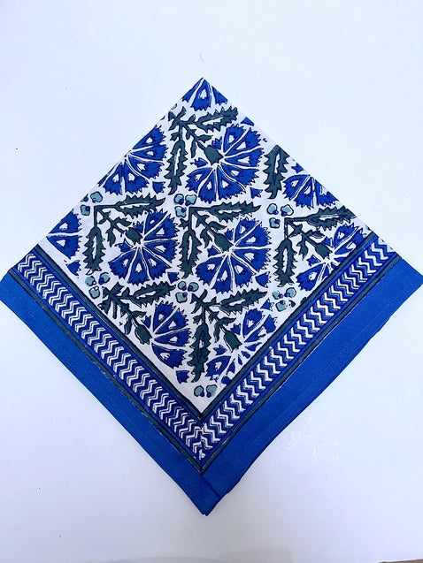 Chrysanthemum Blue Napkins - Set of 6