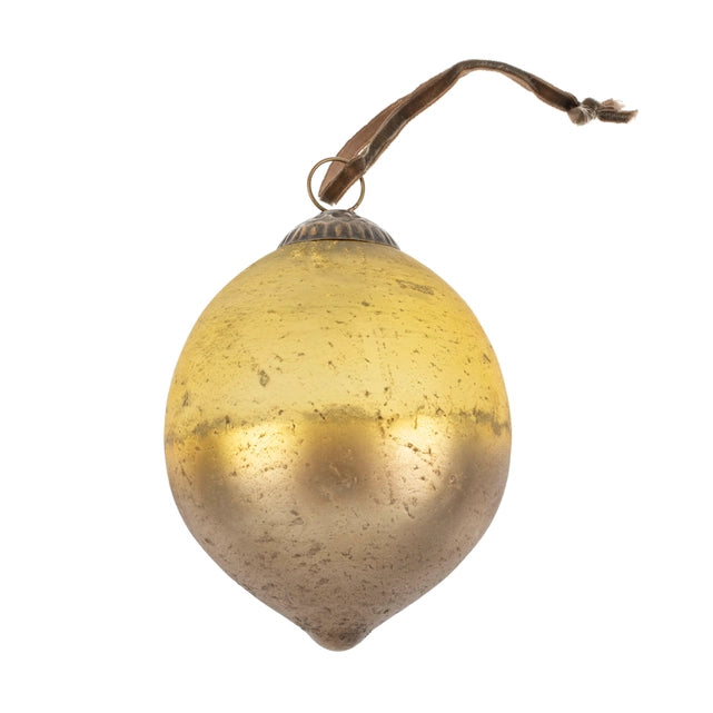 Dew Drop Bauble Large Ornament, Chartreuse