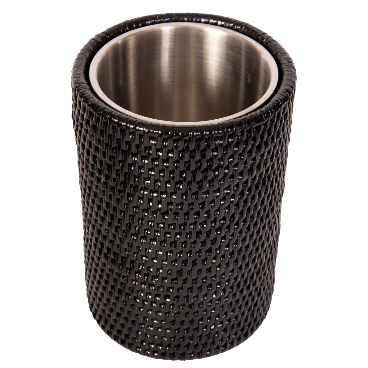 Rattan Wine Chiller: Stainless Steel, Handwoven Cooler