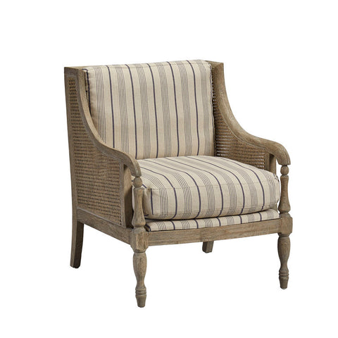 Juniper - Navy and Natural Stripe Occasional Chair
