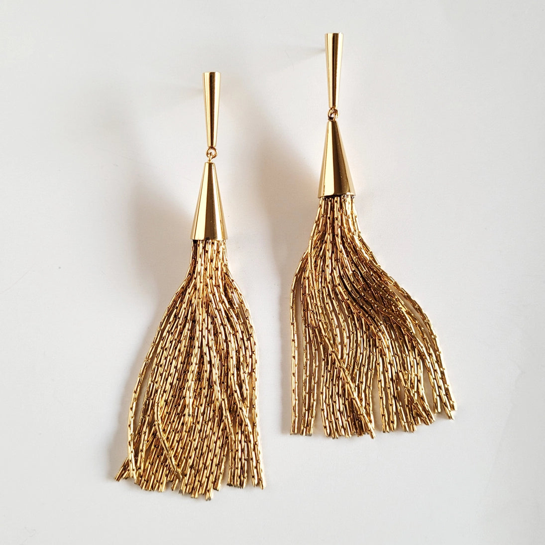 Cone Tassel Fringe Earrings