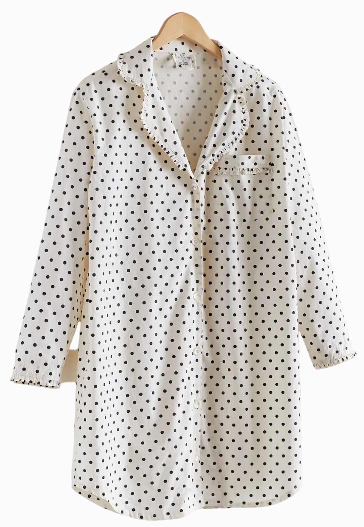 Black Polka Dot Nightshirt