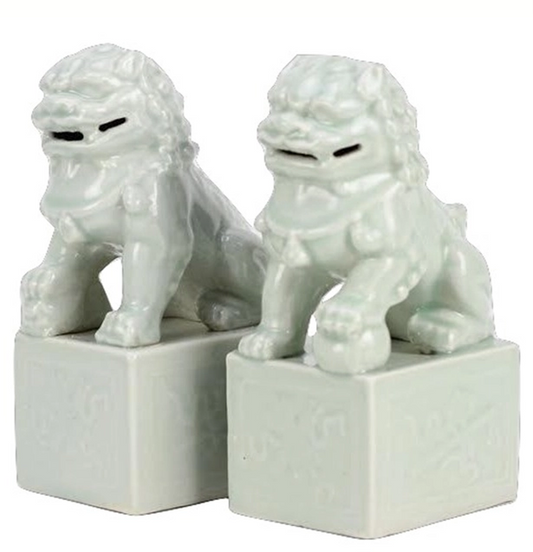 Mini White Foo Dogs