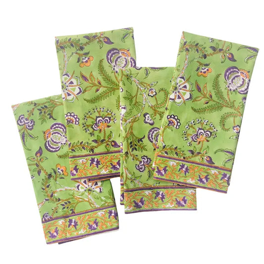 Lillibet Green Napkins - Set of 4