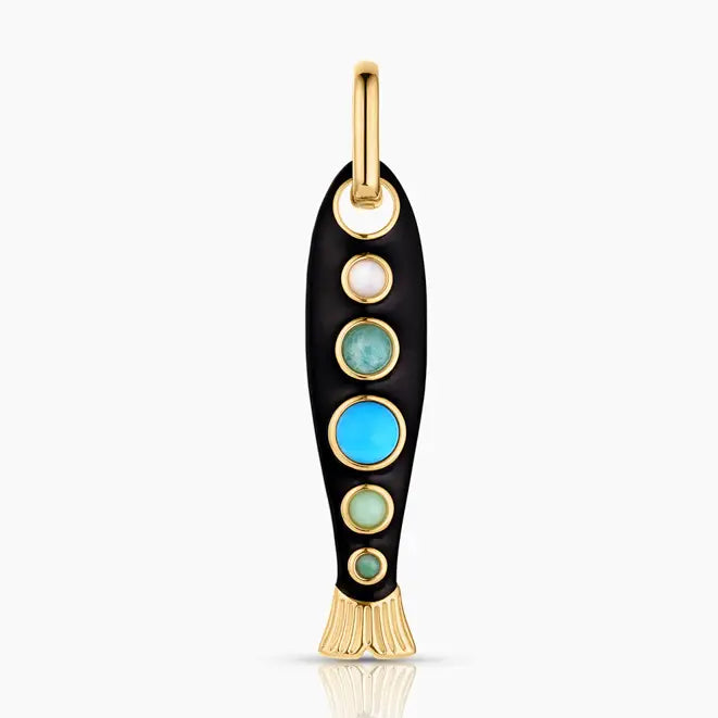 Amalfi Fish Clip Charm - Black