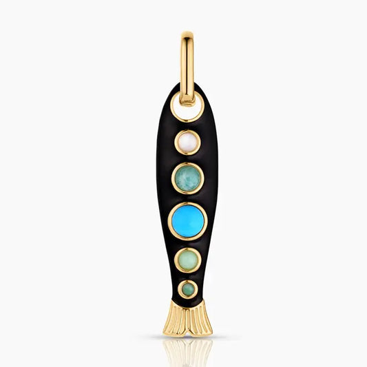 Amalfi Fish Clip Charm - Black