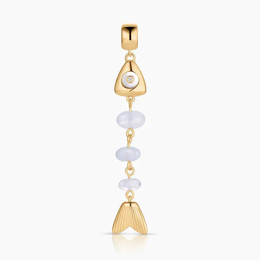 La Pez Blue Lace Fish Bail Charm