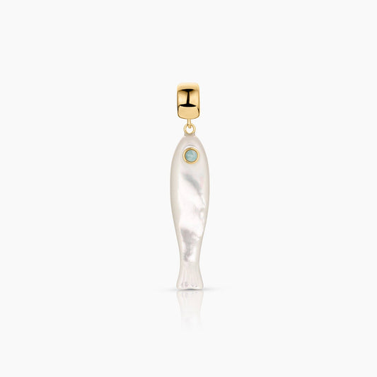 Fortuna Mother Of Pearl Fish Bail Charm