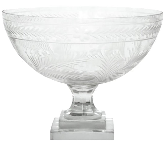 Etched Swag & Garland Bowl