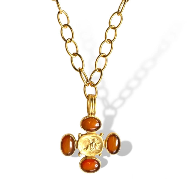 Guardian Angel Cabochon Necklace