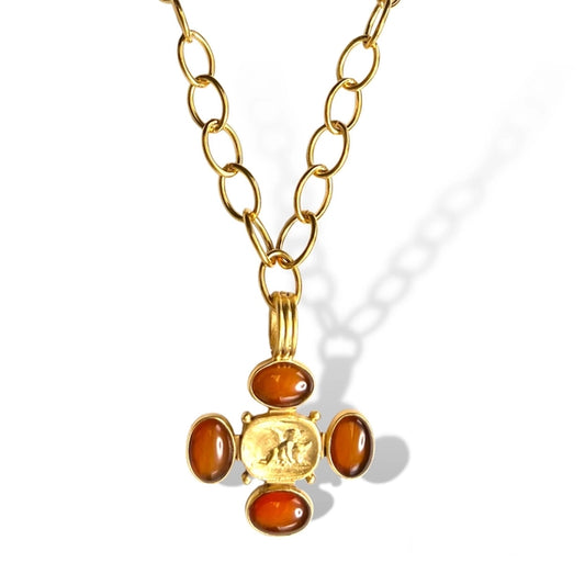Guardian Angel Cabochon Necklace
