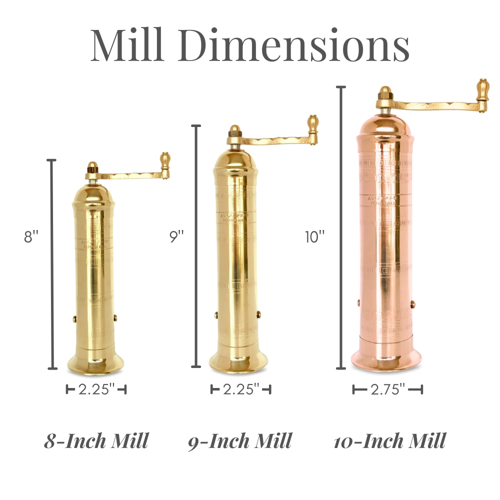 The Original Greek Pepper Mill - 9"