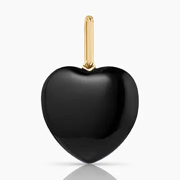 Gemma Onyx Heart Charm