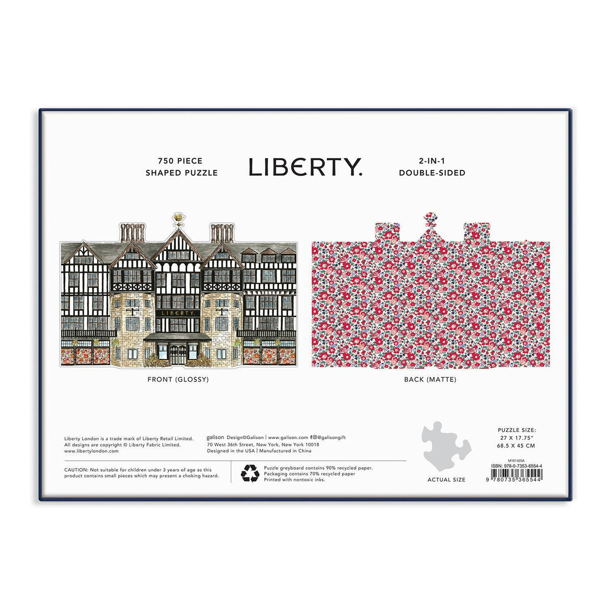 Liberty Tudor Building 750 Piece Shaped Puzzle