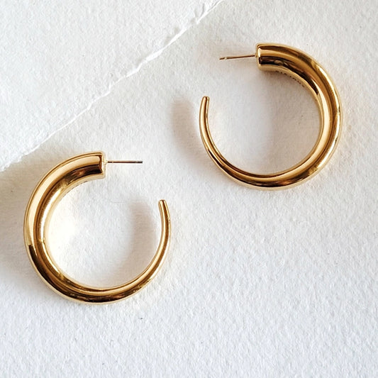 Tapered Hoop Earrings