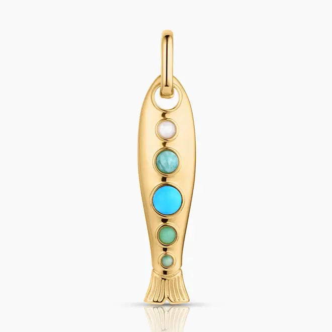 Amalfi Fish Clip Charm - 14k Gold Plated