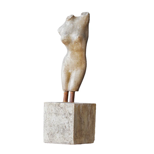 Carved Marble Lady Sculpture