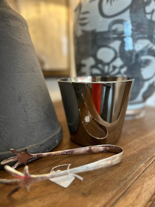 Smokey Silver Ice Bucket