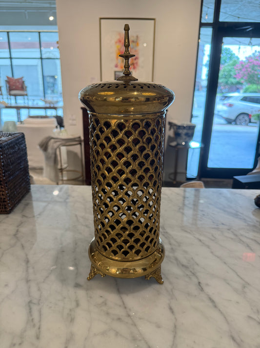 Open Brass 14" Candlestick