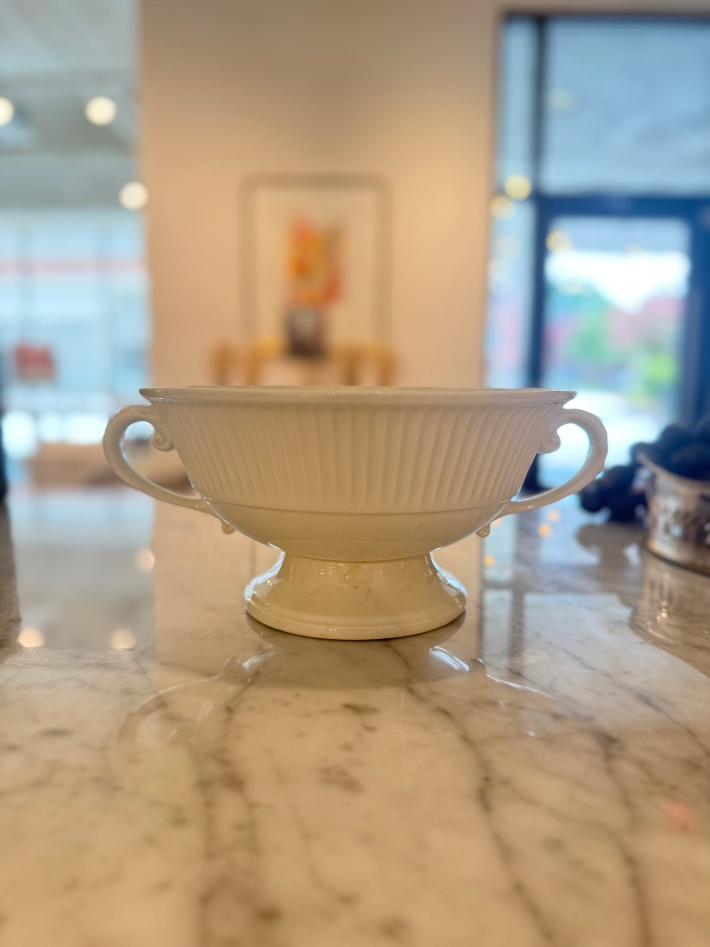 Footed Porcelain Vessel