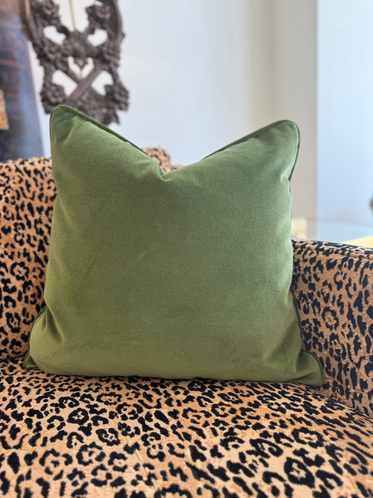 Green Velvet Pillow Pair