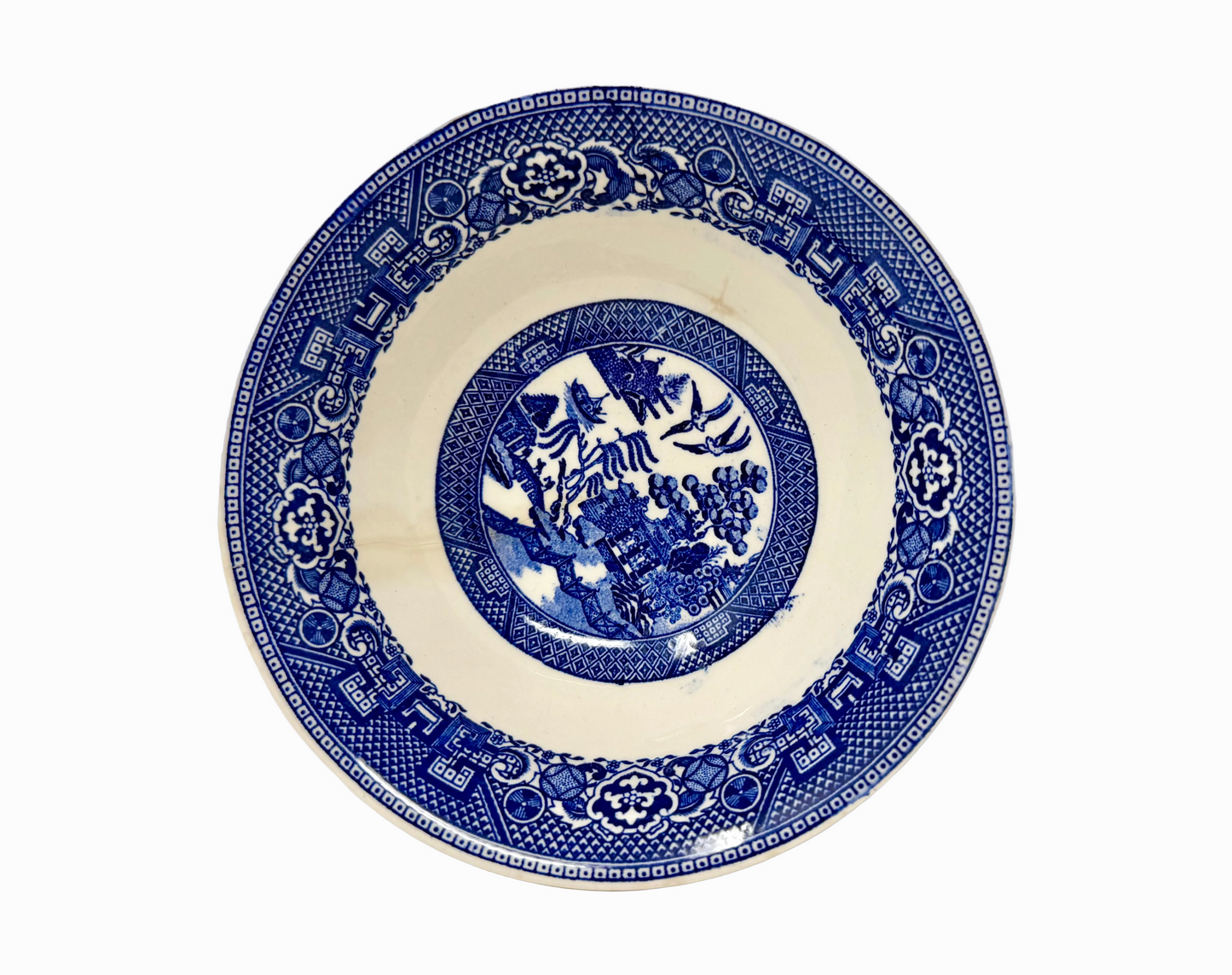 Shallow Small Blue and White Bowl