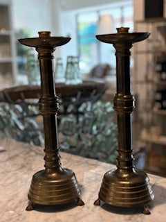 Brass Candle Sticks - Pair