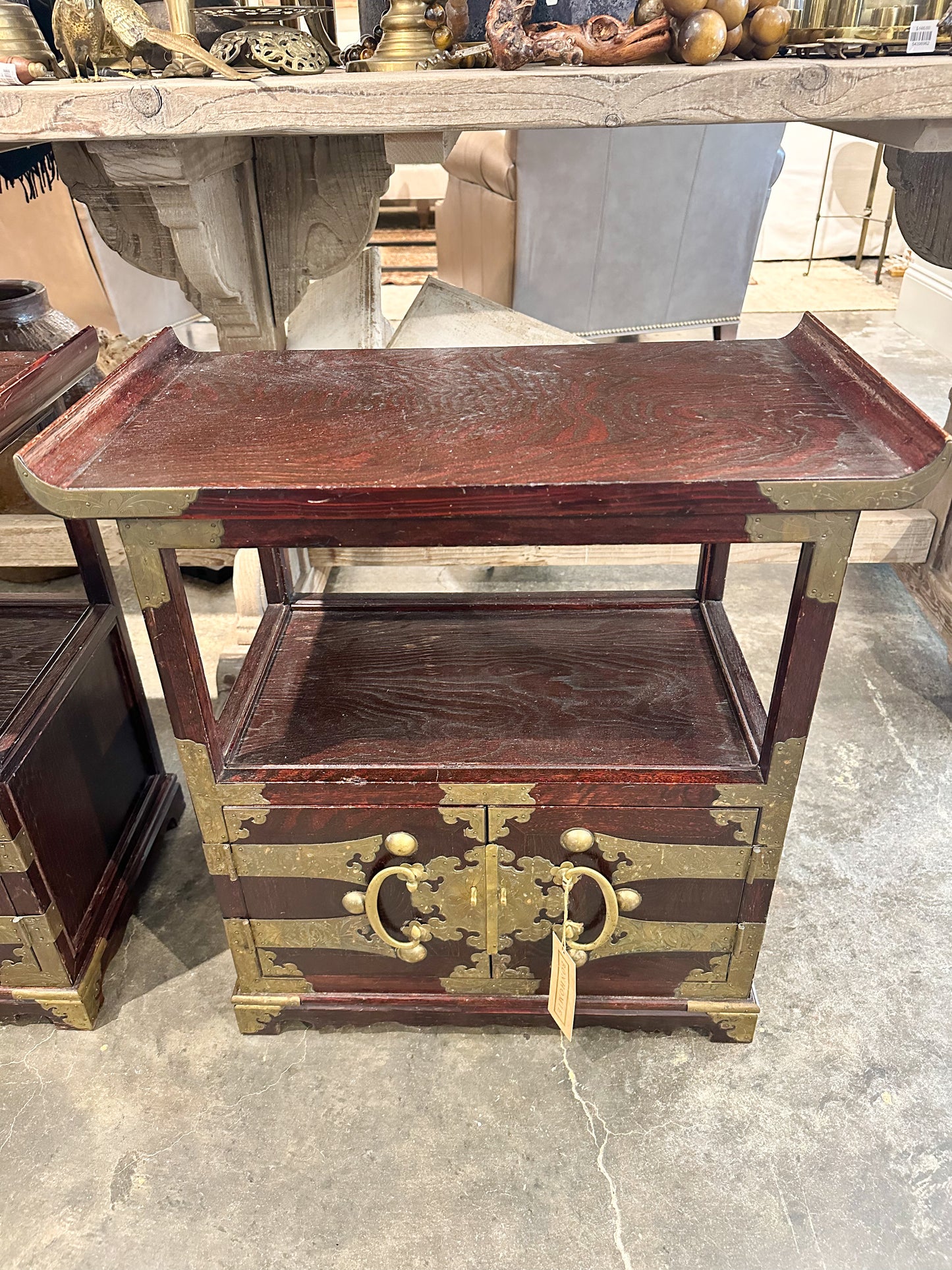 Asian Inspired Side Tables (Pair)