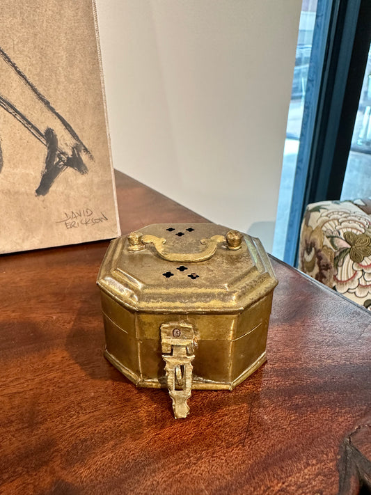 Small Brass Cricket Box