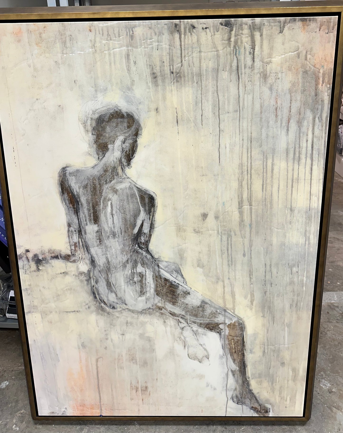 Large Vintage Nude Painting