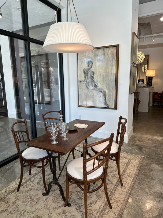 Vintage Parisian Cafe Table & Chairs