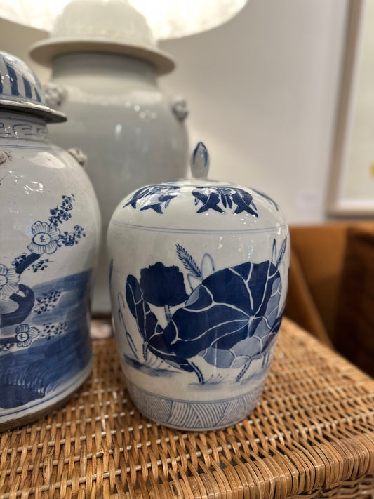 Small Blue and White Ginger Jar