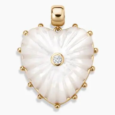 Malene Mother of Pearl Heart Bail Charm