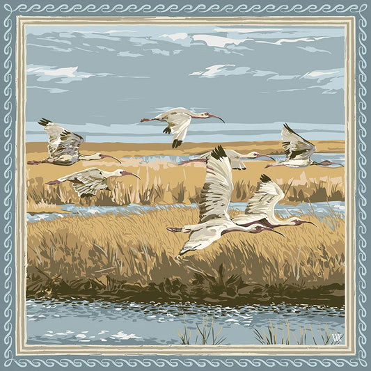 Large Marsh Flyer Silk Scarf