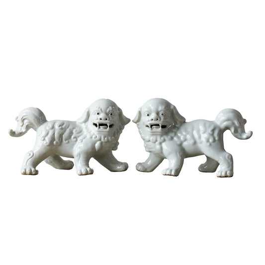 Jingdezhen Porcelain Standing Lions